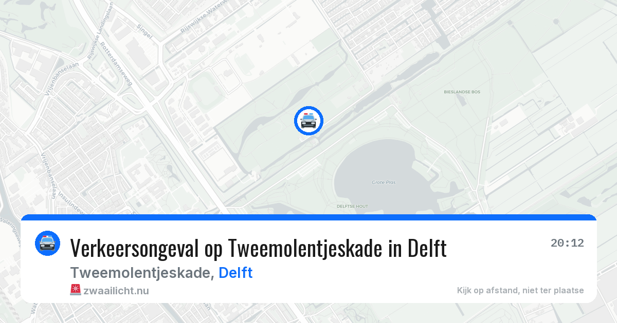 Verkeersongeval op Tweemolentjeskade in Delft — 21 mrt 2026