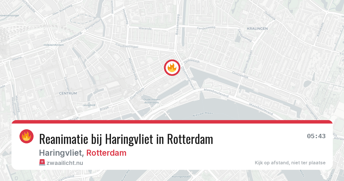 Reanimatie bij Haringvliet in Rotterdam — 17 mei 2026