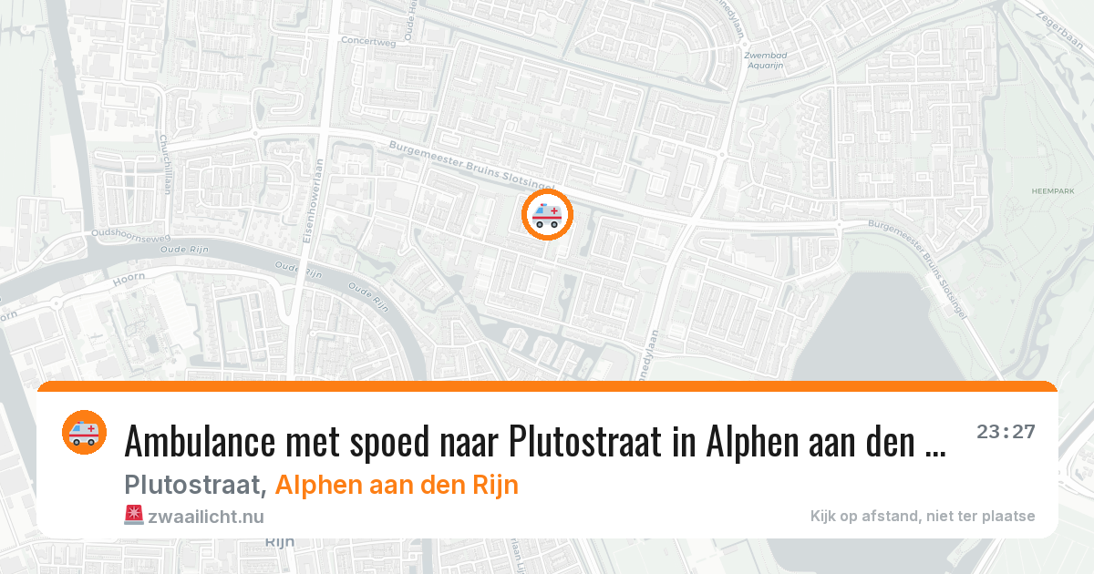 Ambulance met spoed naar Plutostraat in Alphen aan den Rijn — 8 mei 2026