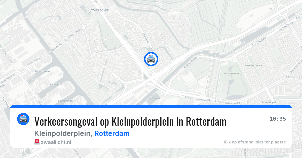 Verkeersongeval op Kleinpolderplein in Rotterdam — 27 jul 2026