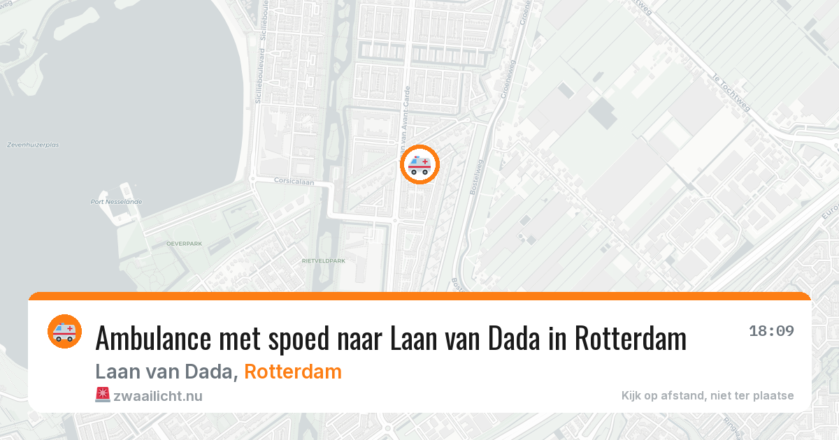 Ambulance met spoed naar Laan van Dada in Rotterdam — 25 mei 2026
