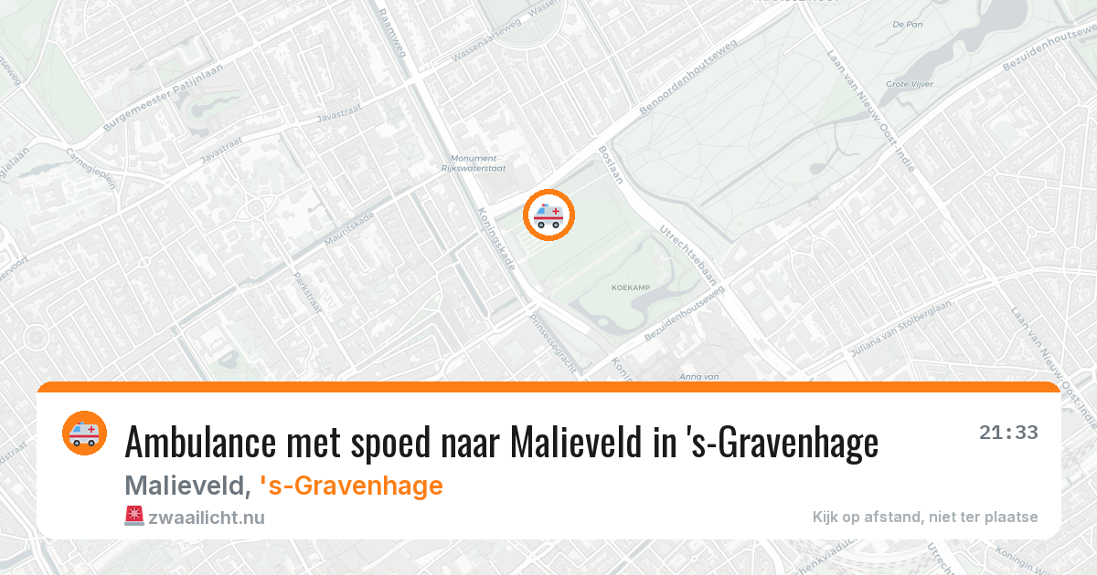 Ambulance met spoed naar Malieveld in 's-Gravenhage — 6 apr 2026