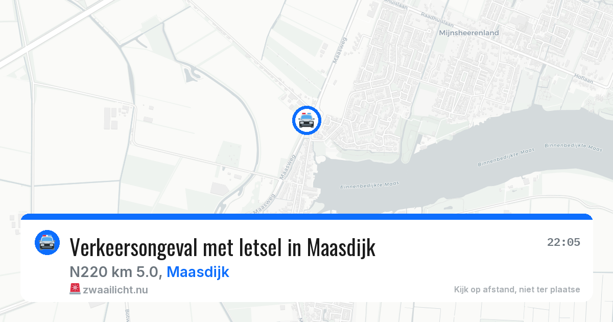 Verkeersongeval met letsel in Maasdijk — 11 jul 2026