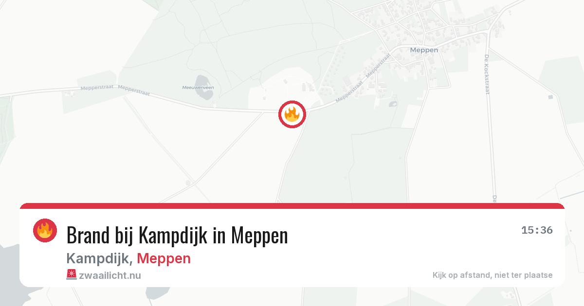 Brand bij Kampdijk in Meppen — 10 apr 2026