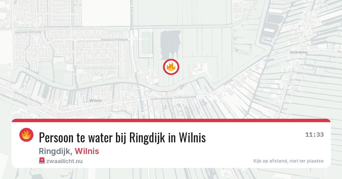 Persoon te water bij Ringdijk in Wilnis — 23 mei 2026