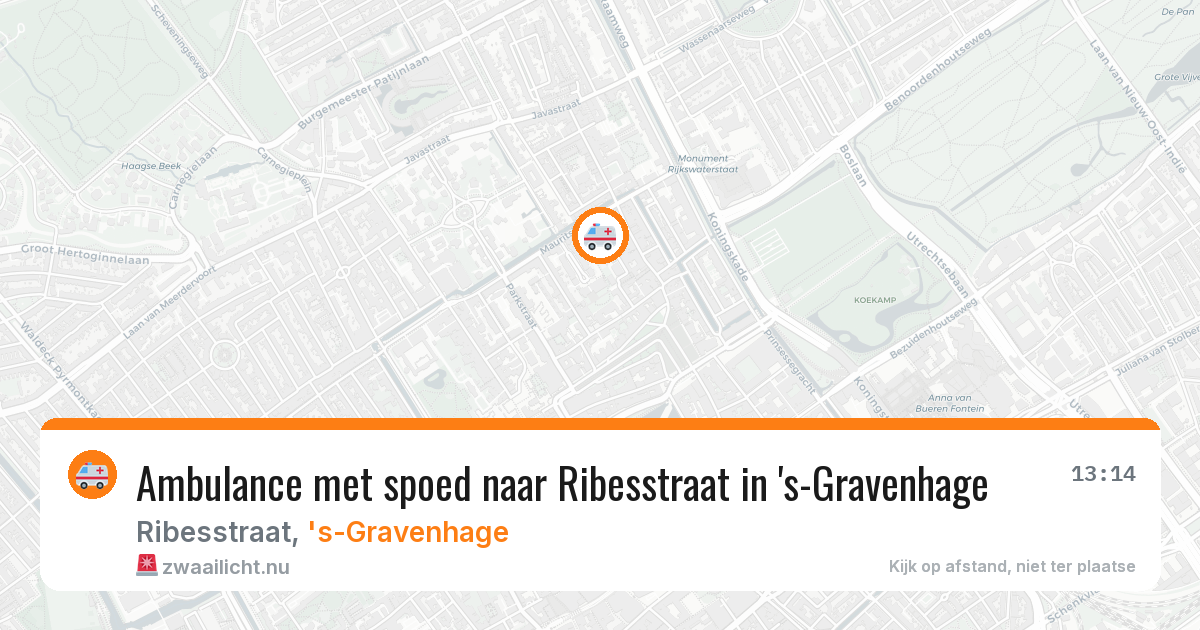 Ambulance met spoed naar Ribesstraat in 's-Gravenhage — 19 mrt 2026