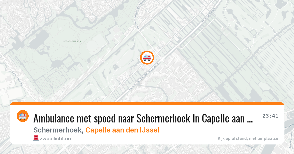 Ambulance met spoed naar Schermerhoek in Capelle aan den IJssel — 20 jul 2026