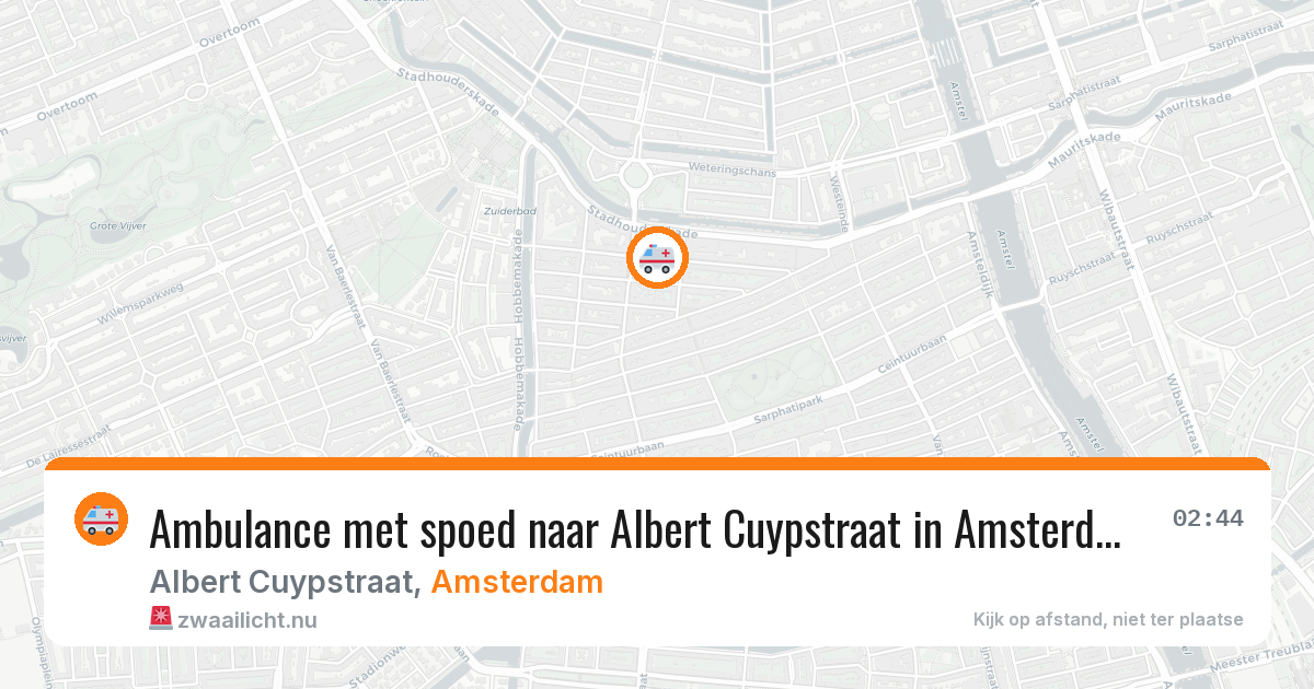 Ambulance met spoed naar Albert Cuypstraat in Amsterdam — 21 jul 2026