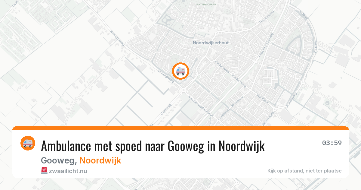 Ambulance met spoed naar Gooweg in Noordwijk — 25 jul 2026