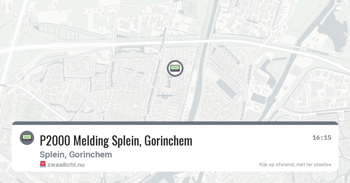 P2000 Melding Splein, Gorinchem — 24 mrt 2026