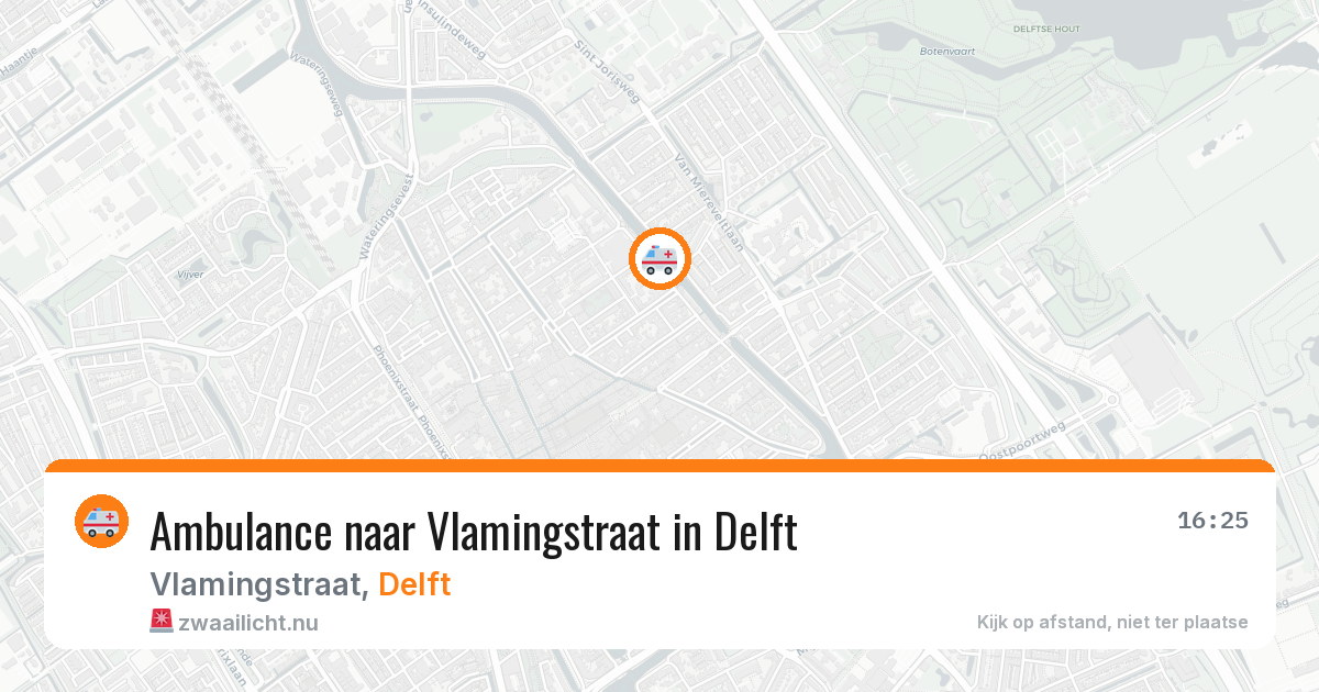 Ambulance naar Vlamingstraat in Delft — 27 apr 2026