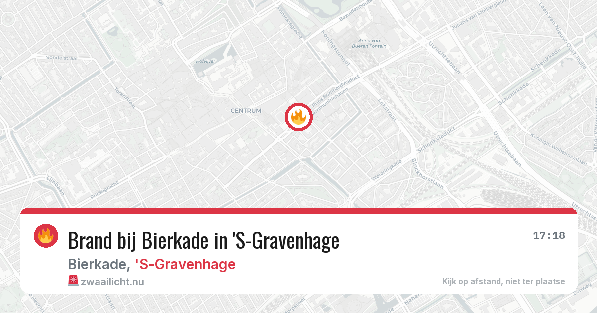 Brand bij Bierkade in 'S-Gravenhage — 25 mei 2026