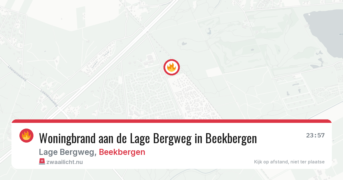 Woningbrand aan de Lage Bergweg in Beekbergen — 19 mei 2026