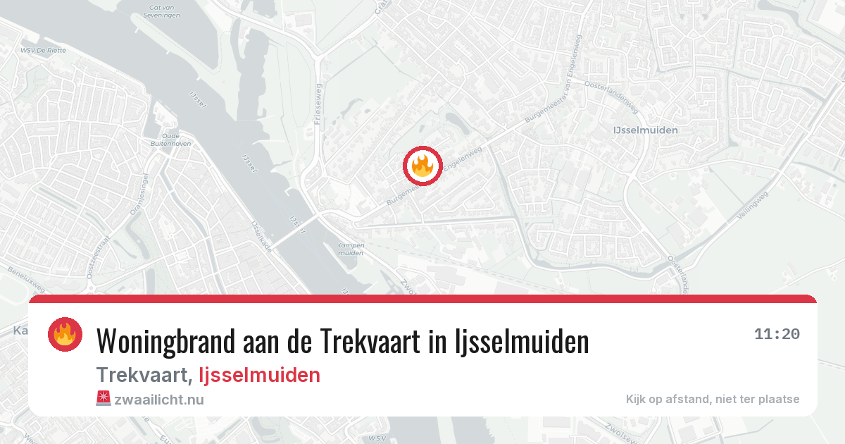 Woningbrand aan de Trekvaart in Ijsselmuiden — 18 mrt 2026