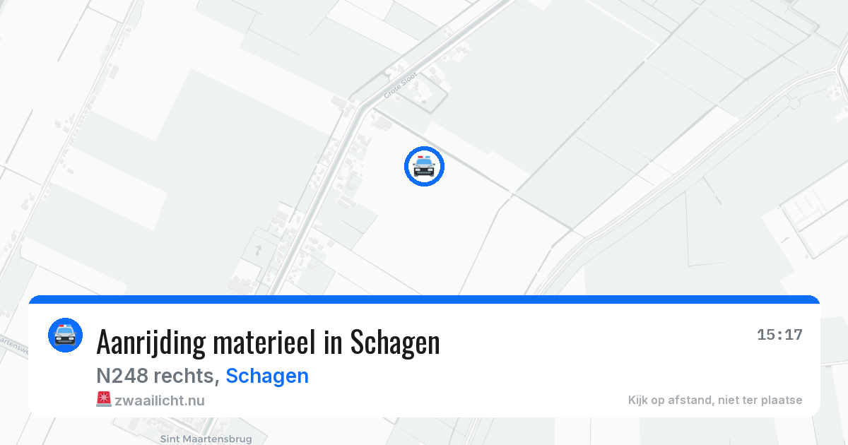 Aanrijding materieel in Schagen — 14 mrt 2026