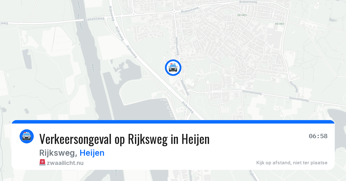 Verkeersongeval op Rijksweg in Heijen — 2 mrt 2026