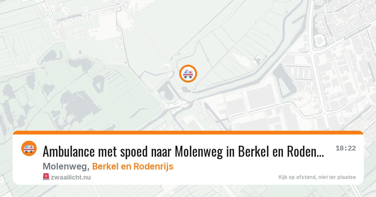 Ambulance met spoed naar Molenweg in Berkel en Rodenrijs — 6 mei 2026