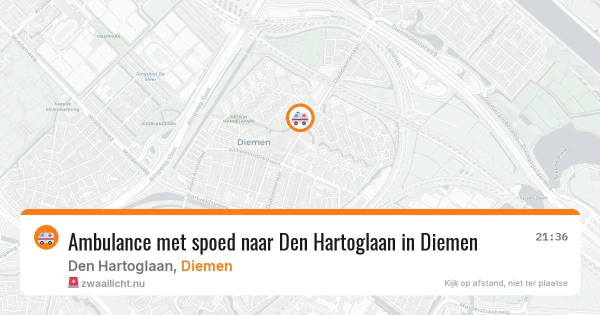Ambulance met spoed naar Den Hartoglaan in Diemen — 27 mei 2026