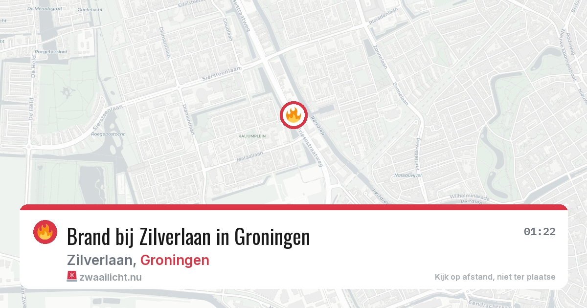 Brand bij Zilverlaan in Groningen — 21 mei 2026