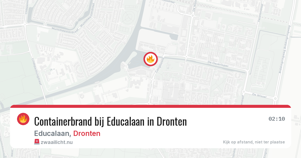 Containerbrand bij Educalaan in Dronten — 5 mrt 2026