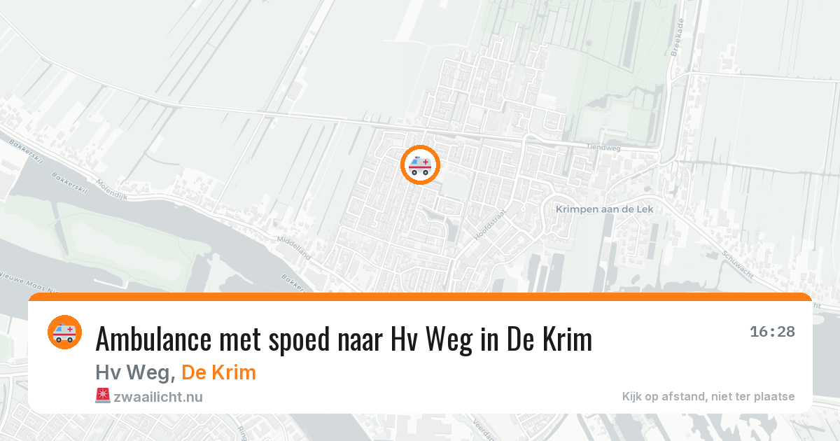 Ambulance met spoed naar Hv Weg in De Krim — 23 mei 2026