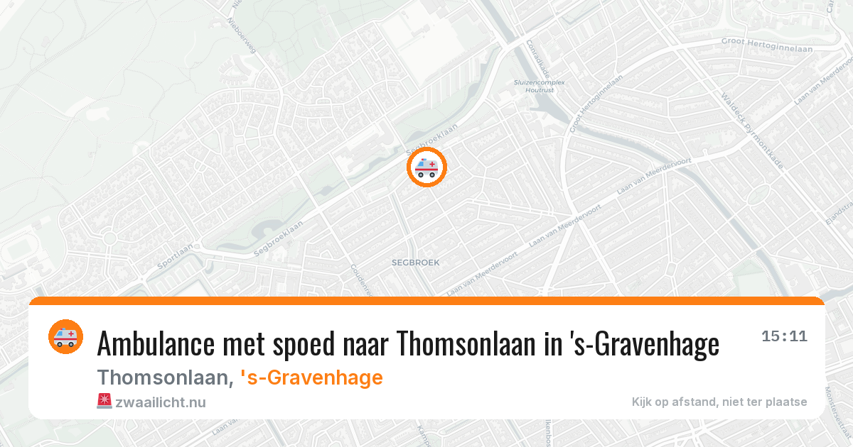 Ambulance met spoed naar Thomsonlaan in 's-Gravenhage — 12 jul 2026