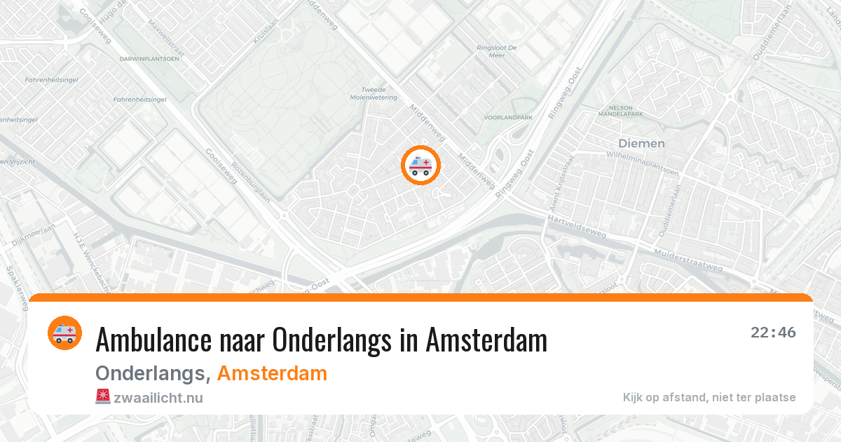 Ambulance naar Onderlangs in Amsterdam — 26 jul 2026