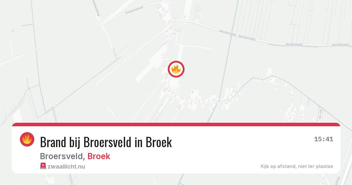 Brand bij Broersveld in Broek — 20 apr 2026