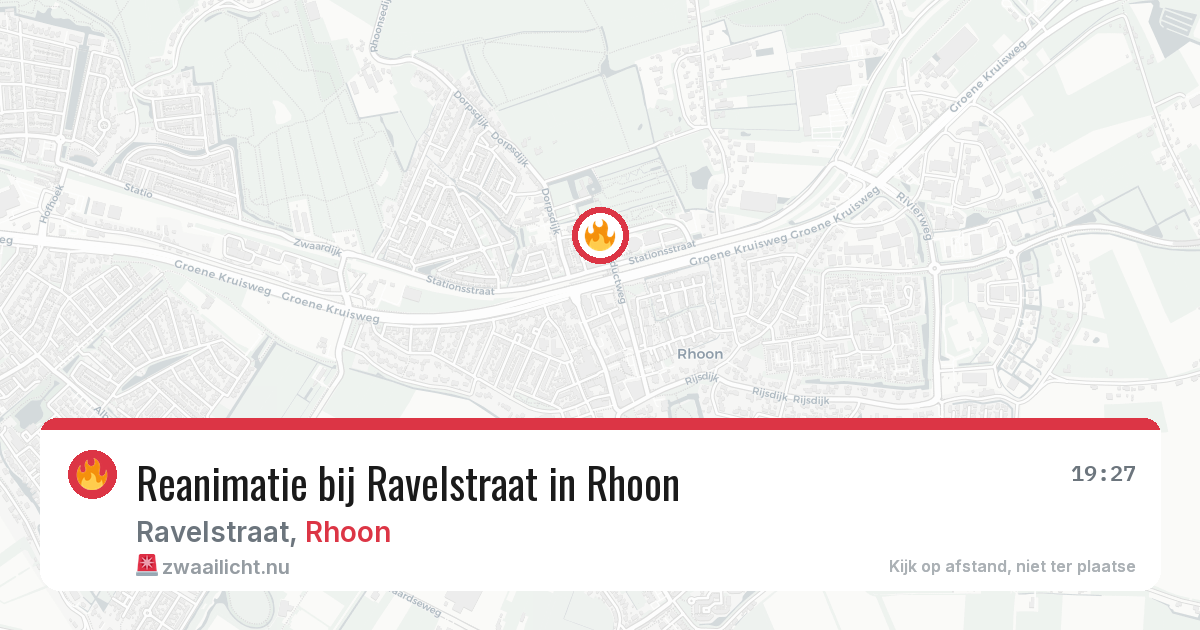 Reanimatie bij Ravelstraat in Rhoon — 12 jul 2026