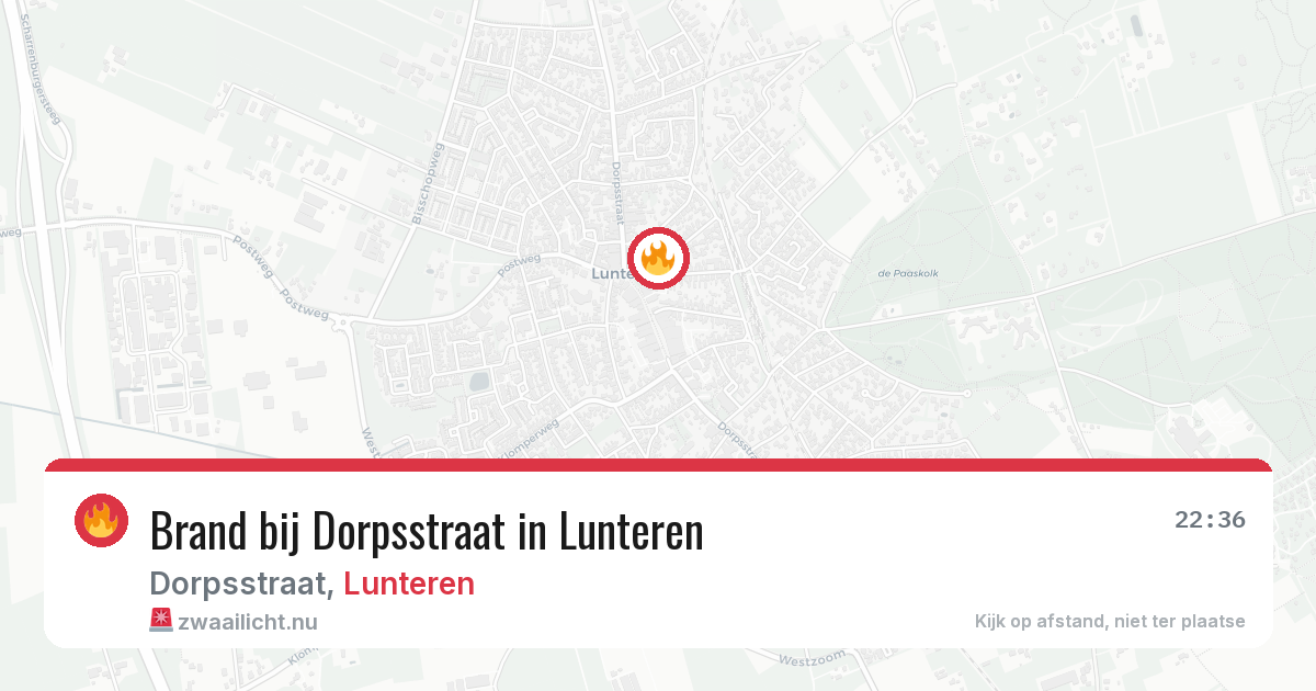 Brand bij Dorpsstraat in Lunteren — 6 jun 2026