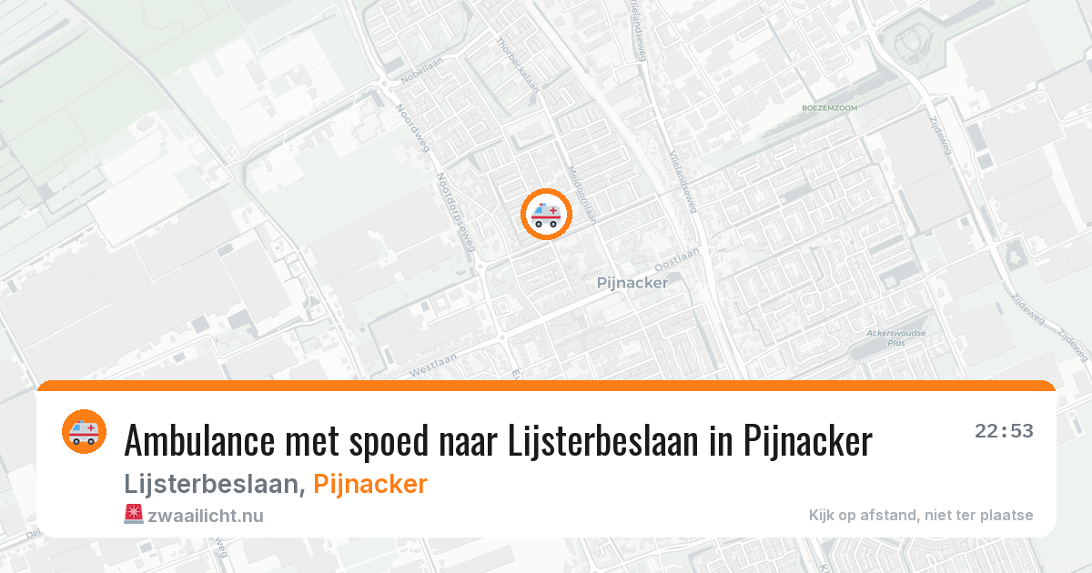 Ambulance met spoed naar Lijsterbeslaan in Pijnacker — 23 apr 2026