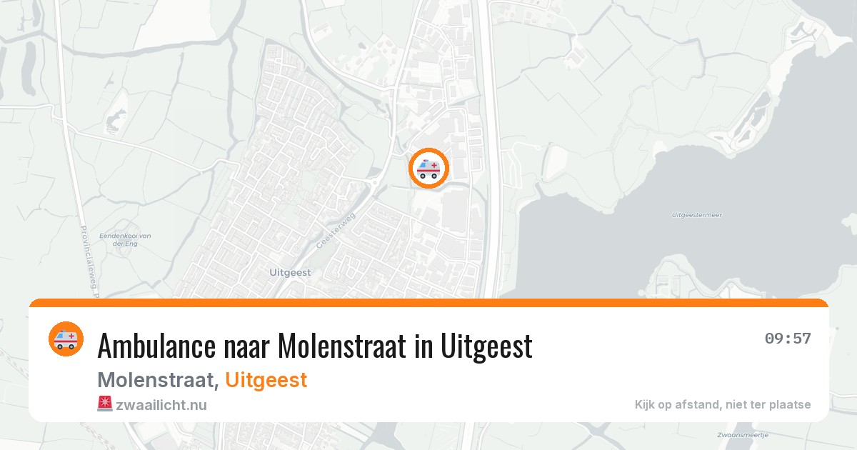 Ambulance naar Molenstraat in Uitgeest — 20 jul 2026
