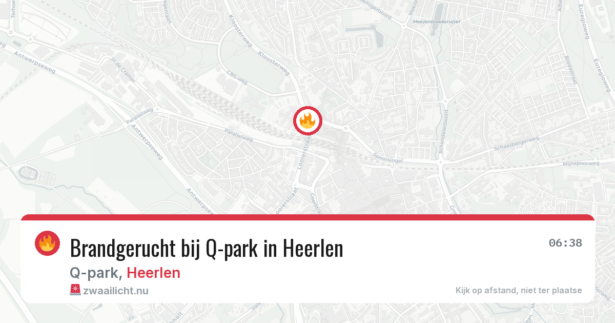 Brandgerucht bij Q-park in Heerlen — 28 mrt 2026