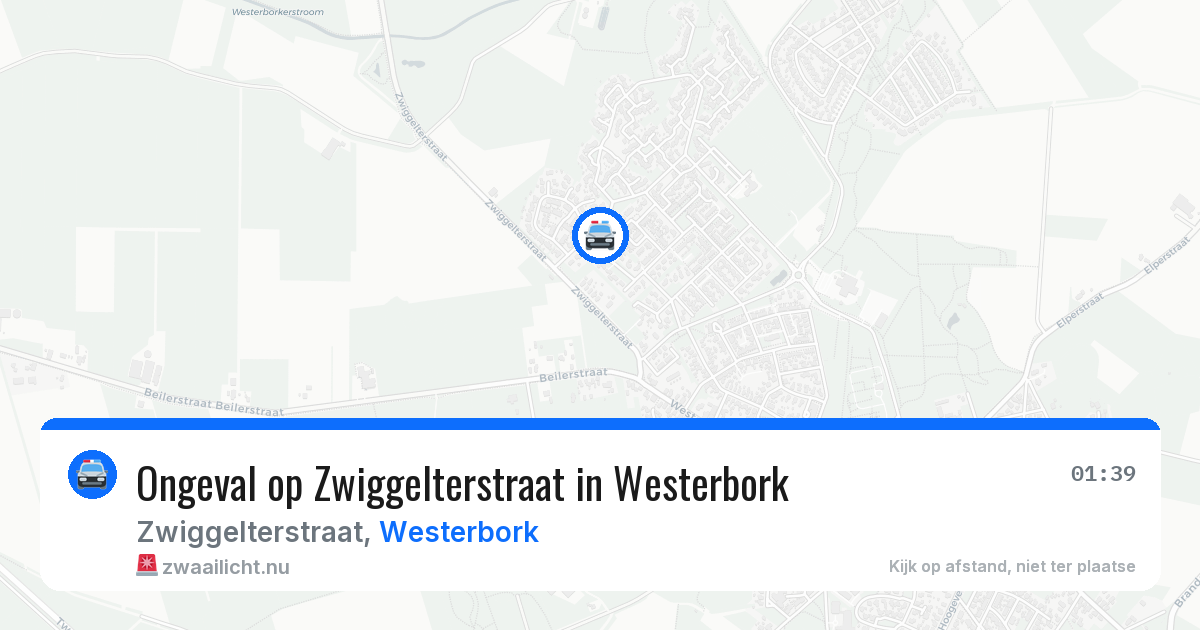 Ongeval op Zwiggelterstraat in Westerbork — 4 jul 2026