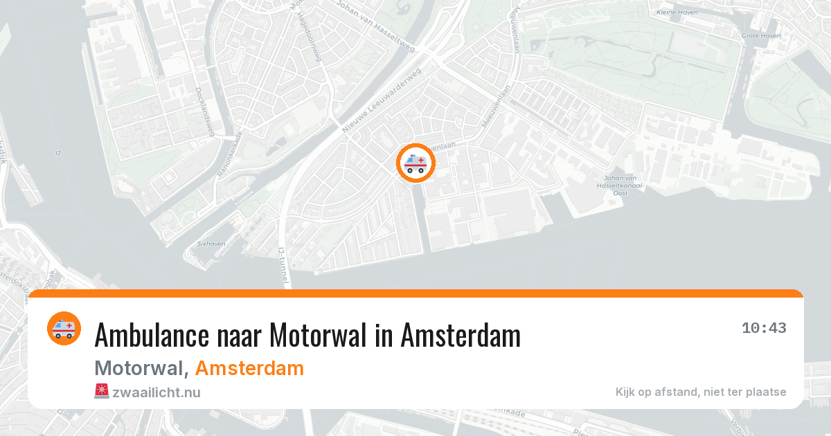 Ambulance naar Motorwal in Amsterdam — 10 jul 2026