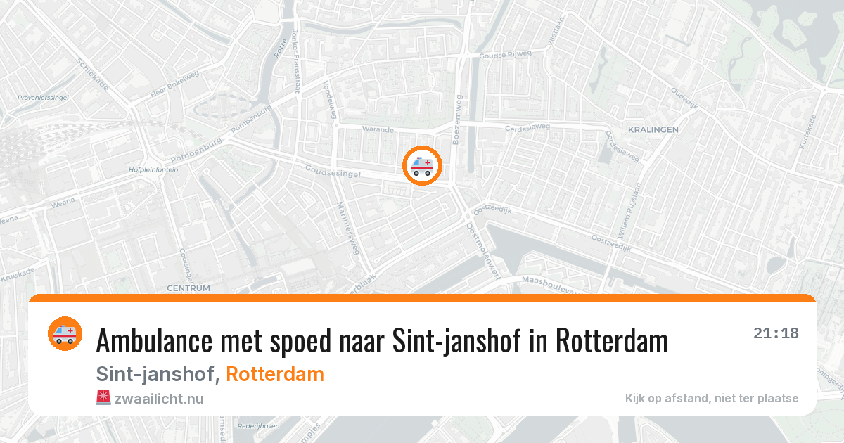 Ambulance met spoed naar Sint-janshof in Rotterdam — 16 mei 2026