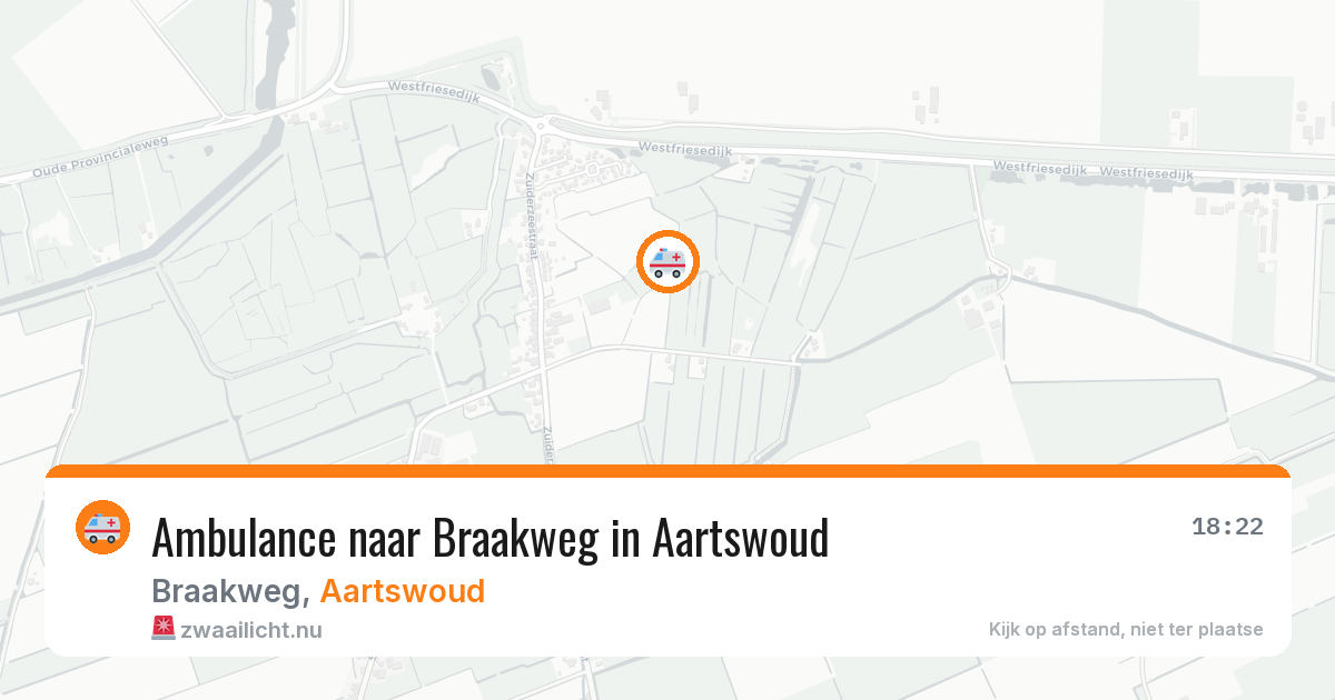 Ambulance naar Braakweg in Aartswoud — 22 mei 2026