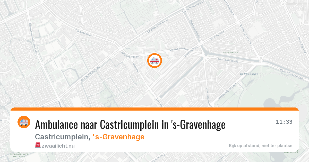 Ambulance naar Castricumplein in 's-Gravenhage — 13 feb 2026