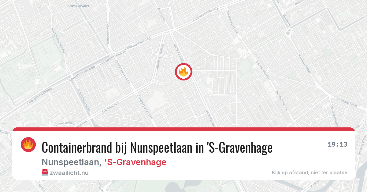 Containerbrand bij Nunspeetlaan in 'S-Gravenhage — 28 mei 2026