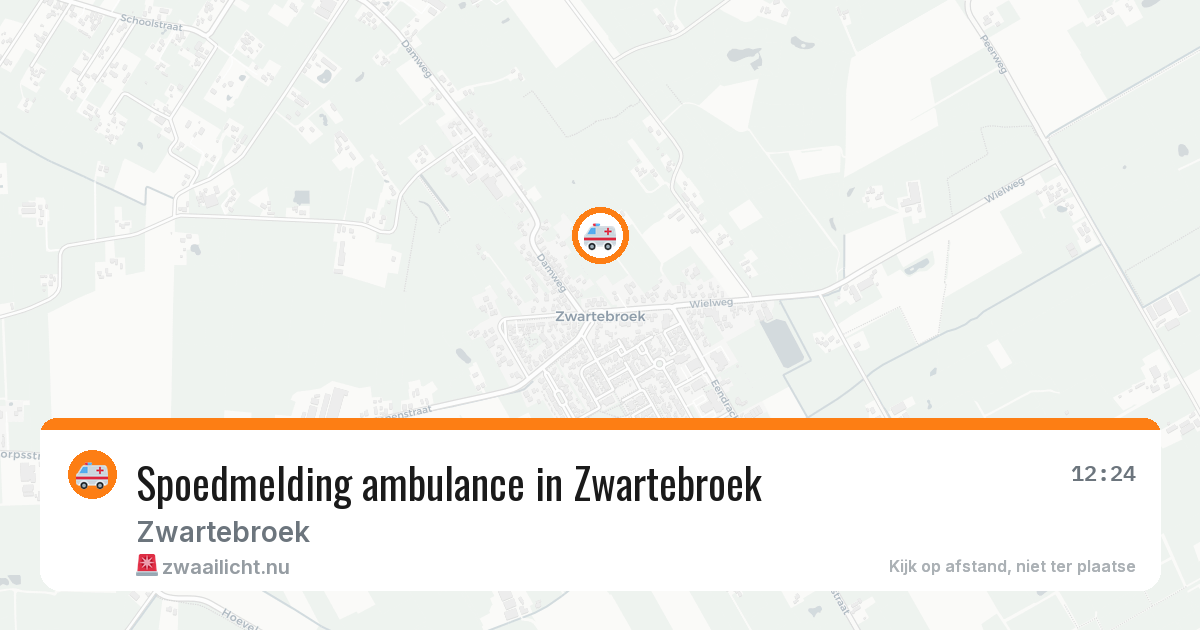 Spoedmelding ambulance in Zwartebroek — 10 jul 2026