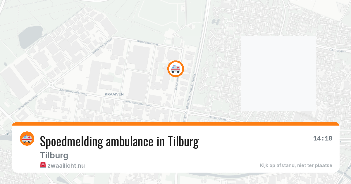 Spoedmelding ambulance in Tilburg — 10 jul 2026