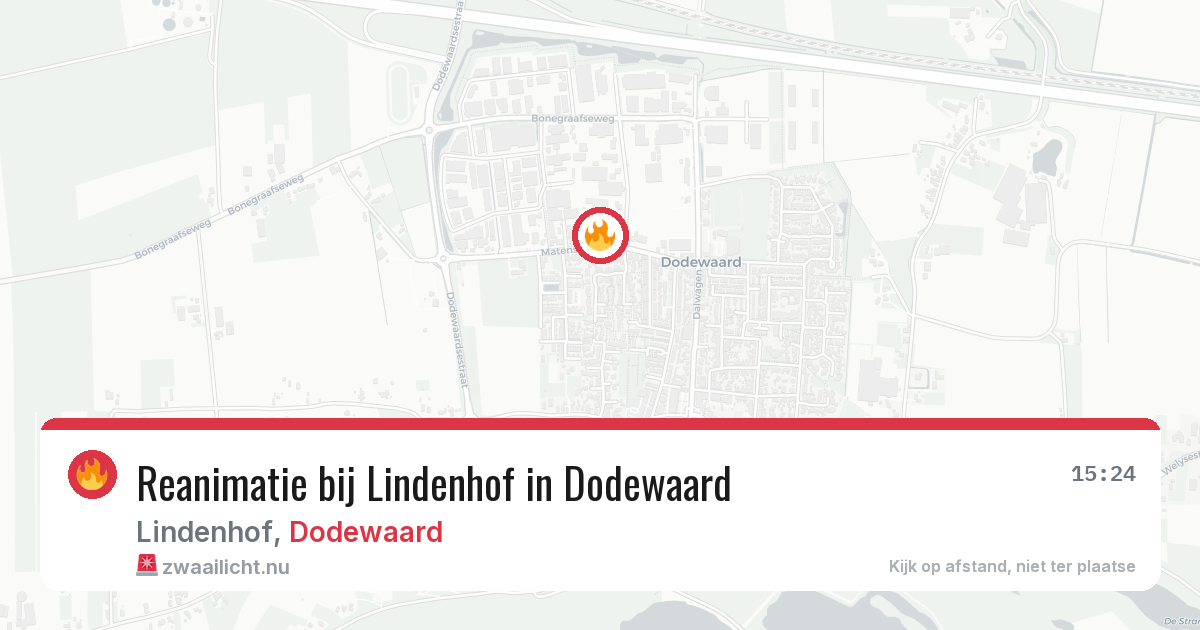 Reanimatie bij Lindenhof in Dodewaard — 15 jul 2026