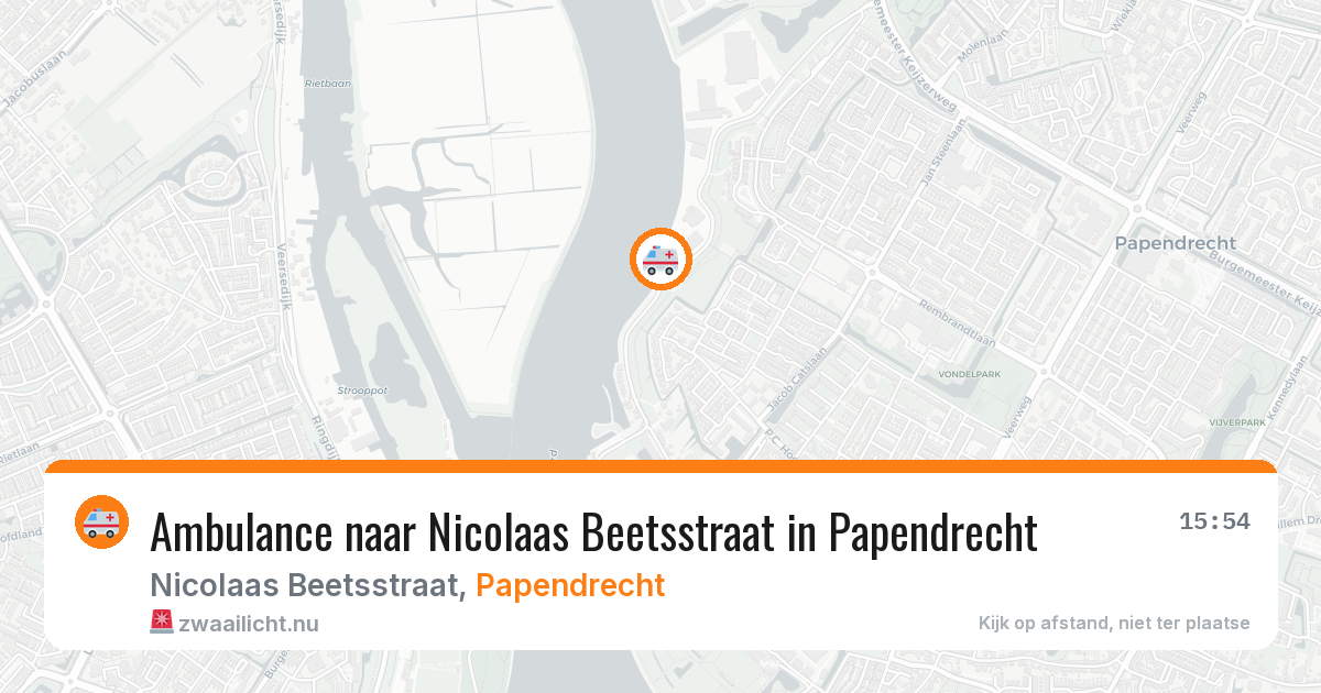 Ambulance naar Nicolaas Beetsstraat in Papendrecht — 21 jul 2026