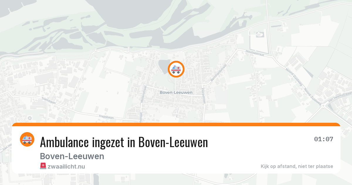 Ambulance ingezet in Boven-Leeuwen — 7 jul 2026
