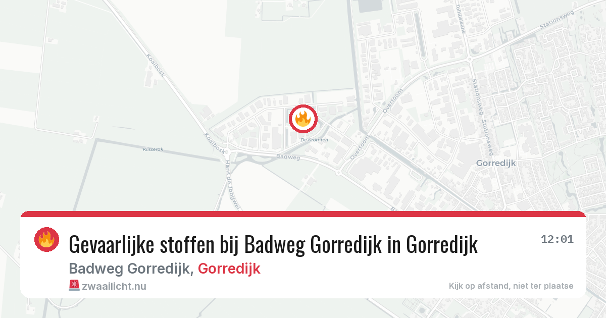 Gevaarlijke stoffen bij Badweg Gorredijk in Gorredijk — 10 apr 2026