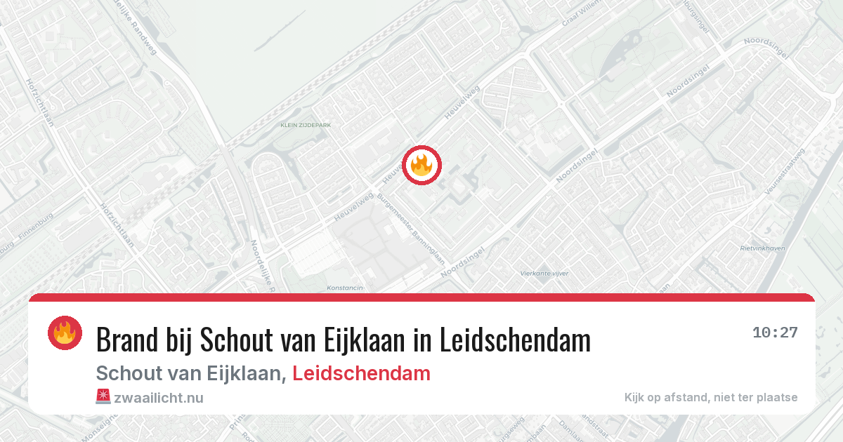 Brand bij Schout van Eijklaan in Leidschendam — 14 mei 2026