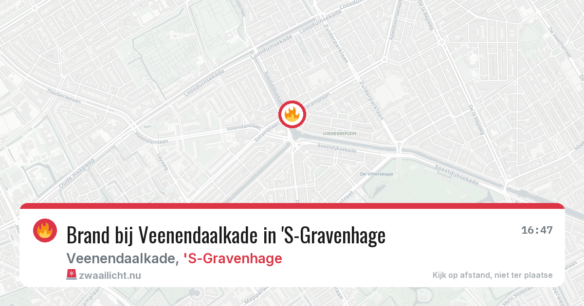 Brand bij Veenendaalkade in 'S-Gravenhage — 28 mei 2026