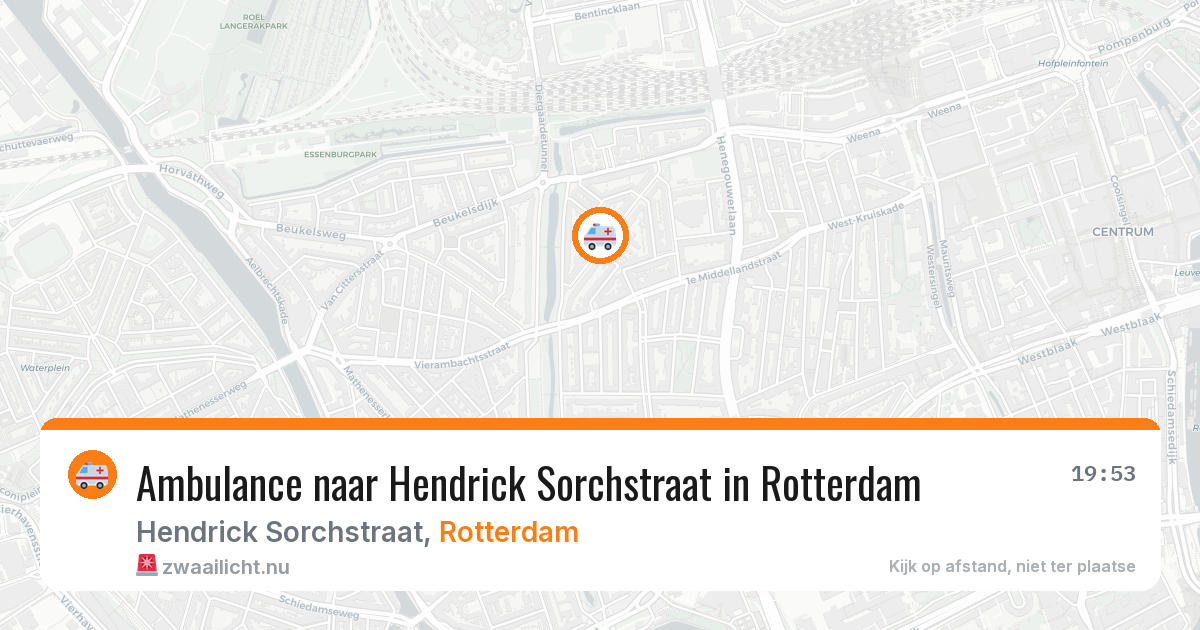 Ambulance naar Hendrick Sorchstraat in Rotterdam — 31 mei 2026