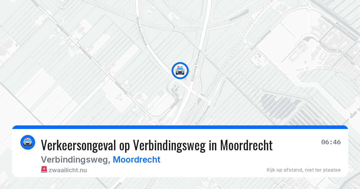 Verkeersongeval op Verbindingsweg in Moordrecht — 15 mrt 2026