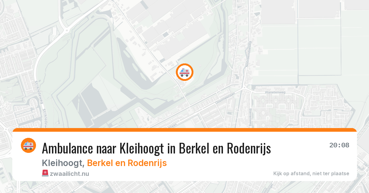 Ambulance naar Kleihoogt in Berkel en Rodenrijs — 26 jul 2026